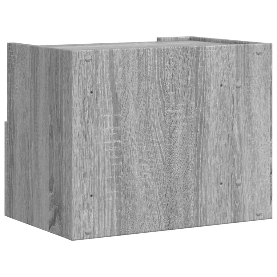 Nachtkastjes 2 st wandgemonteerd 45x30x35 cm grijs sonoma eiken