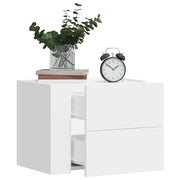 Nachtkastje wandgemonteerd 45x30x35 cm wit bewerkt hout