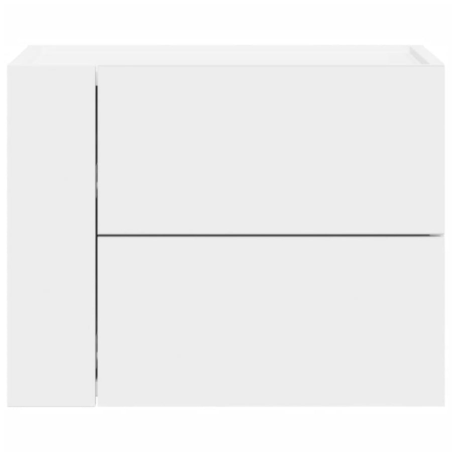 Nachtkastjes 2 st wandgemonteerd 45x30x35 cm wit