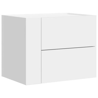 Nachtkastjes 2 st wandgemonteerd 45x30x35 cm wit