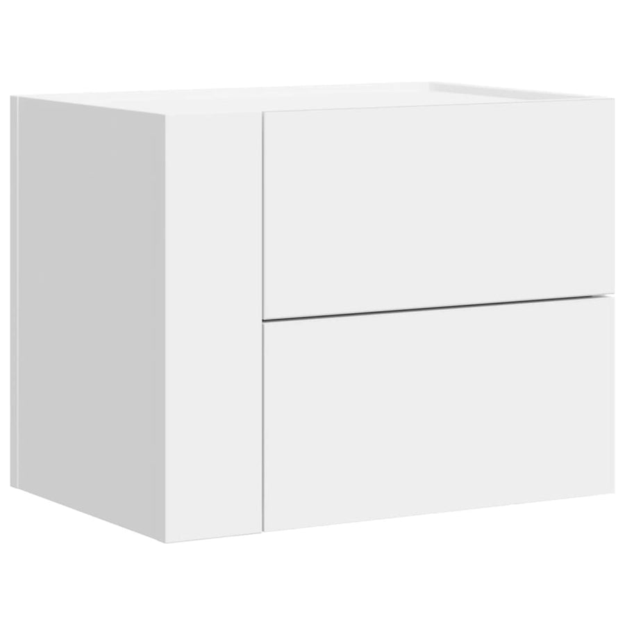 Nachtkastjes 2 st wandgemonteerd 45x30x35 cm wit