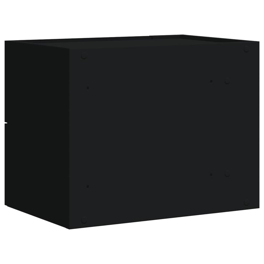 Nachtkastje wandgemonteerd 45x30x35 cm zwart