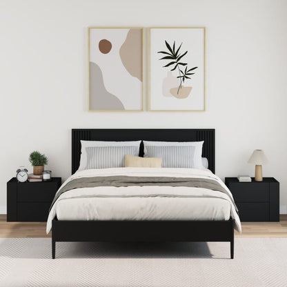 Nachtkastjes wandgemonteerd 2 st 45x30x35 cm zwart