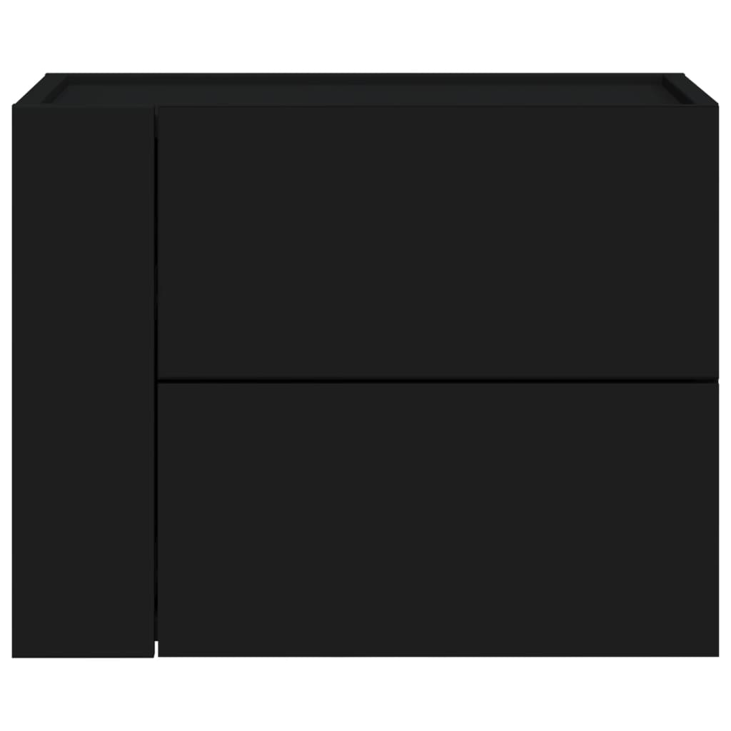 Nachtkastjes wandgemonteerd 2 st 45x30x35 cm zwart