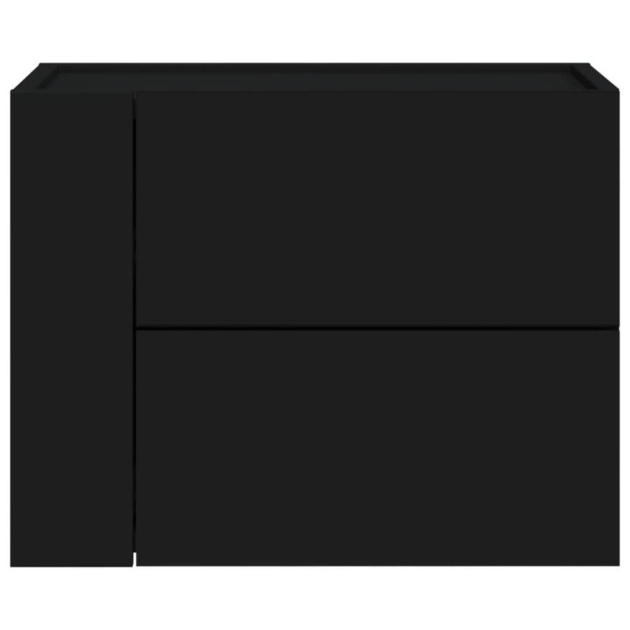 Nachtkastjes wandgemonteerd 2 st 45x30x35 cm zwart