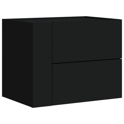 Nachtkastjes wandgemonteerd 2 st 45x30x35 cm zwart