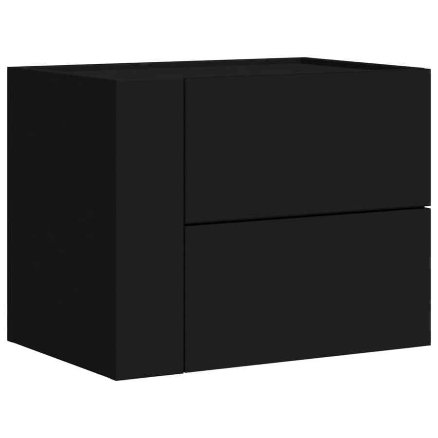 Nachtkastjes wandgemonteerd 2 st 45x30x35 cm zwart
