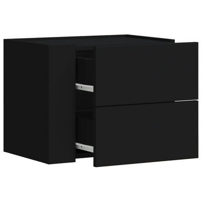 Nachtkastjes wandgemonteerd 2 st 45x30x35 cm zwart