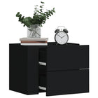 Wall-mounted bedside tables 2 pcs 45x30x35 cm black
