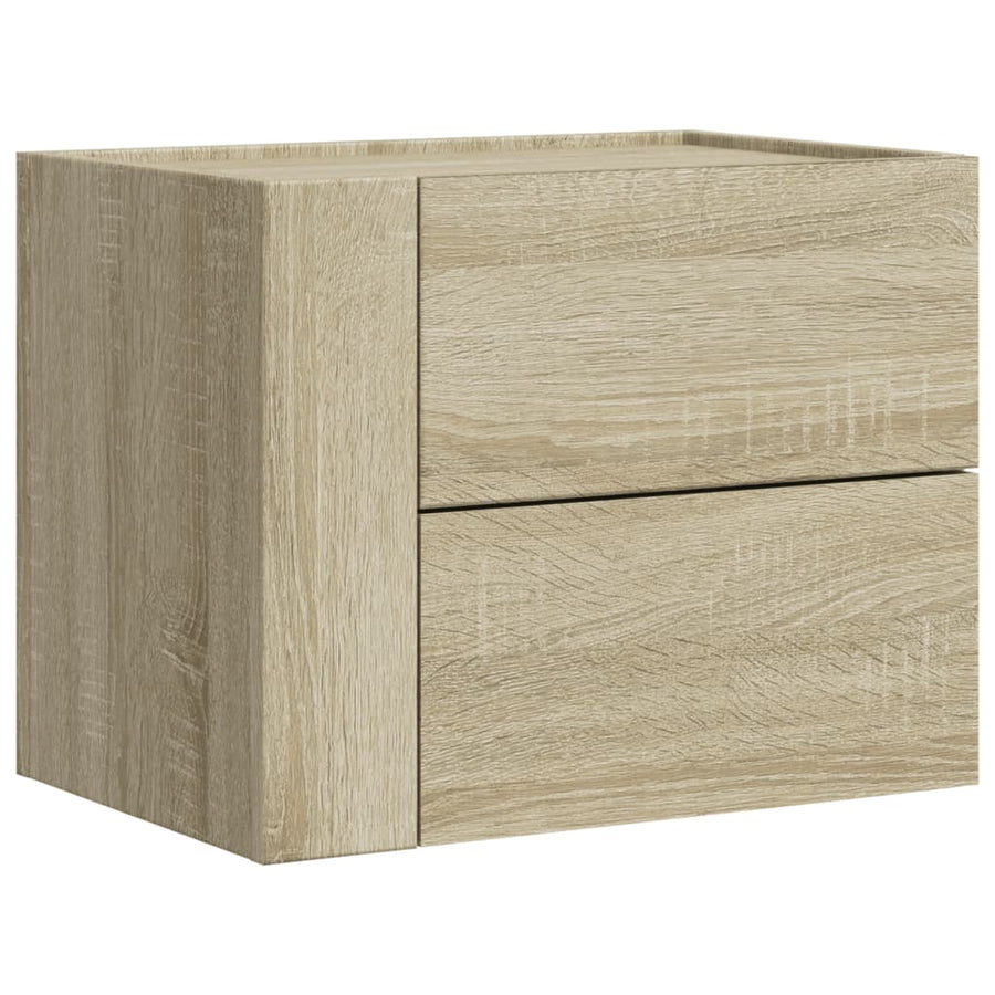Nachtkastje wandgemonteerd 45x30x35 cm sonoma eikenkleurig