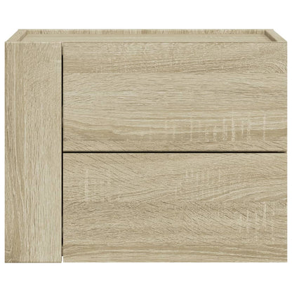 Nachtkastje wandgemonteerd 45x30x35 cm sonoma eikenkleurig