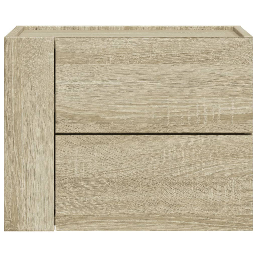 Nachtkastje wandgemonteerd 45x30x35 cm sonoma eikenkleurig