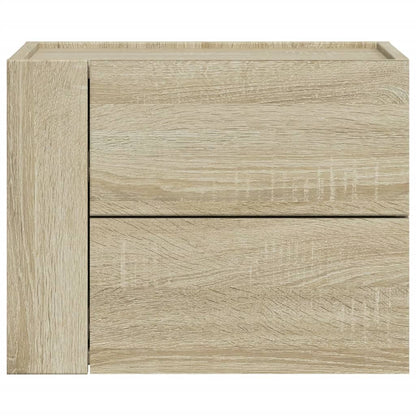 Nachtkastjes 2 st wandgemonteerd 45x30x35 cm sonoma eikenkleur
