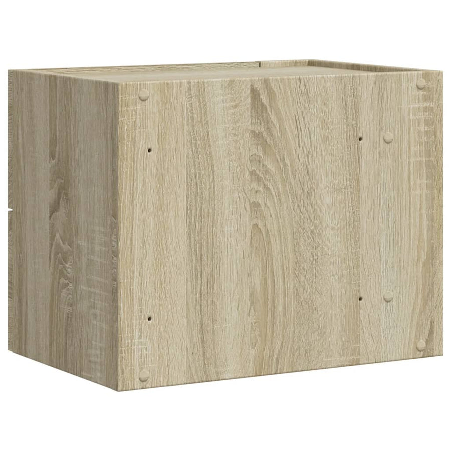 Nachtkastjes 2 st wandgemonteerd 45x30x35 cm sonoma eikenkleur