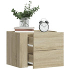 Bedside tables 2 pcs wall-mounted 45x30x35 cm Sonoma oak colour