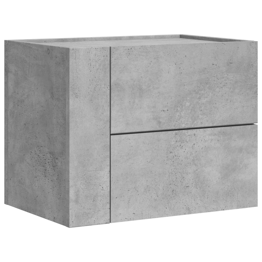 Nachtkastje wandgemonteerd 45x30x35 cm betongrijs