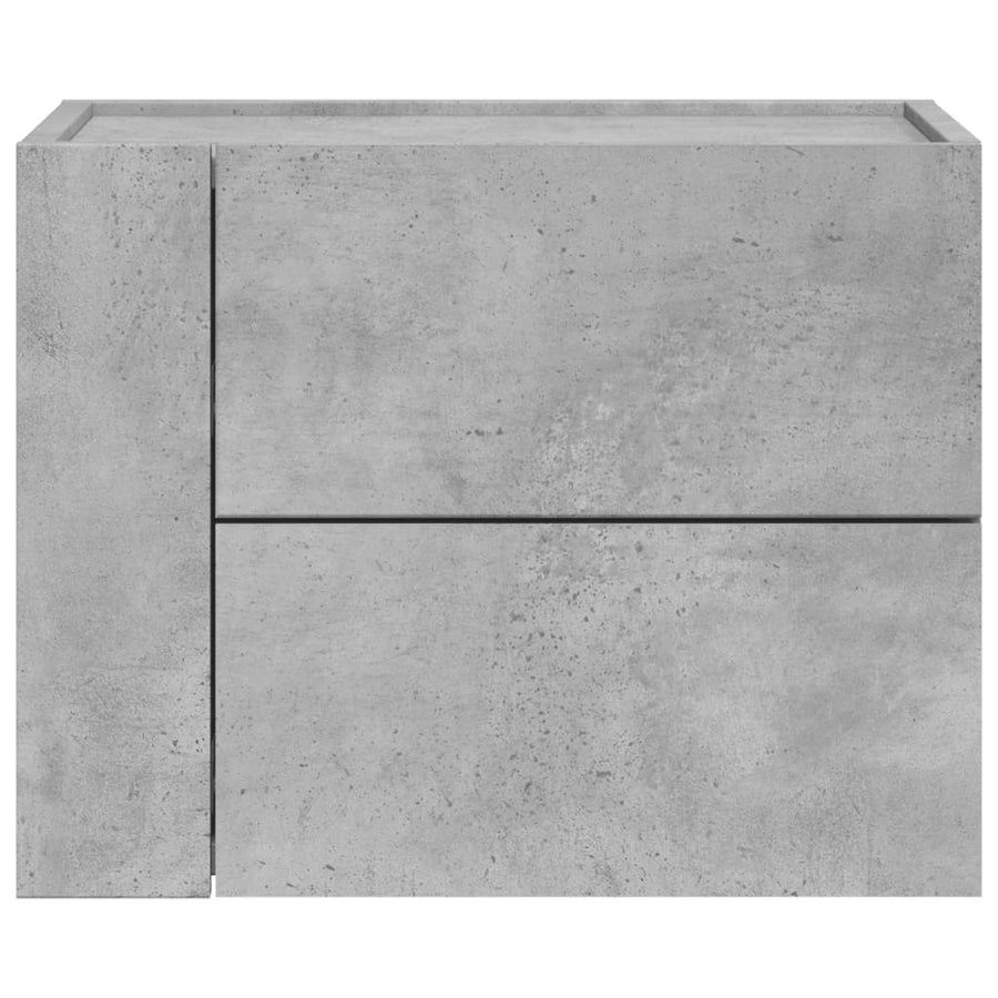Nachtkastje wandgemonteerd 45x30x35 cm betongrijs