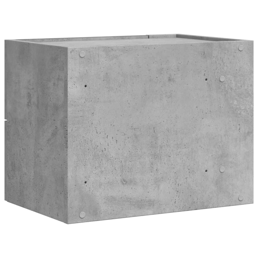 Nachtkastjes 2 st wandgemonteerd 45x30x35 cm betongrijs