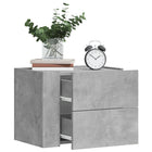 Bedside tables 2 pcs wall-mounted 45x30x35 cm concrete grey