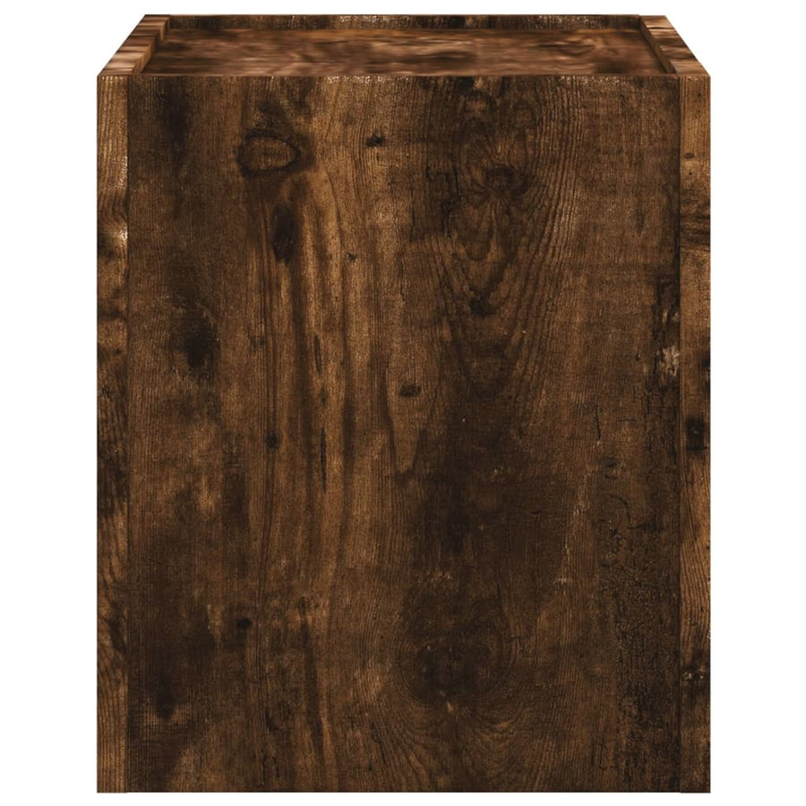 Nachtkastjes 2 st wandgemonteerd 45x30x35 cm gerookt eikenkleur