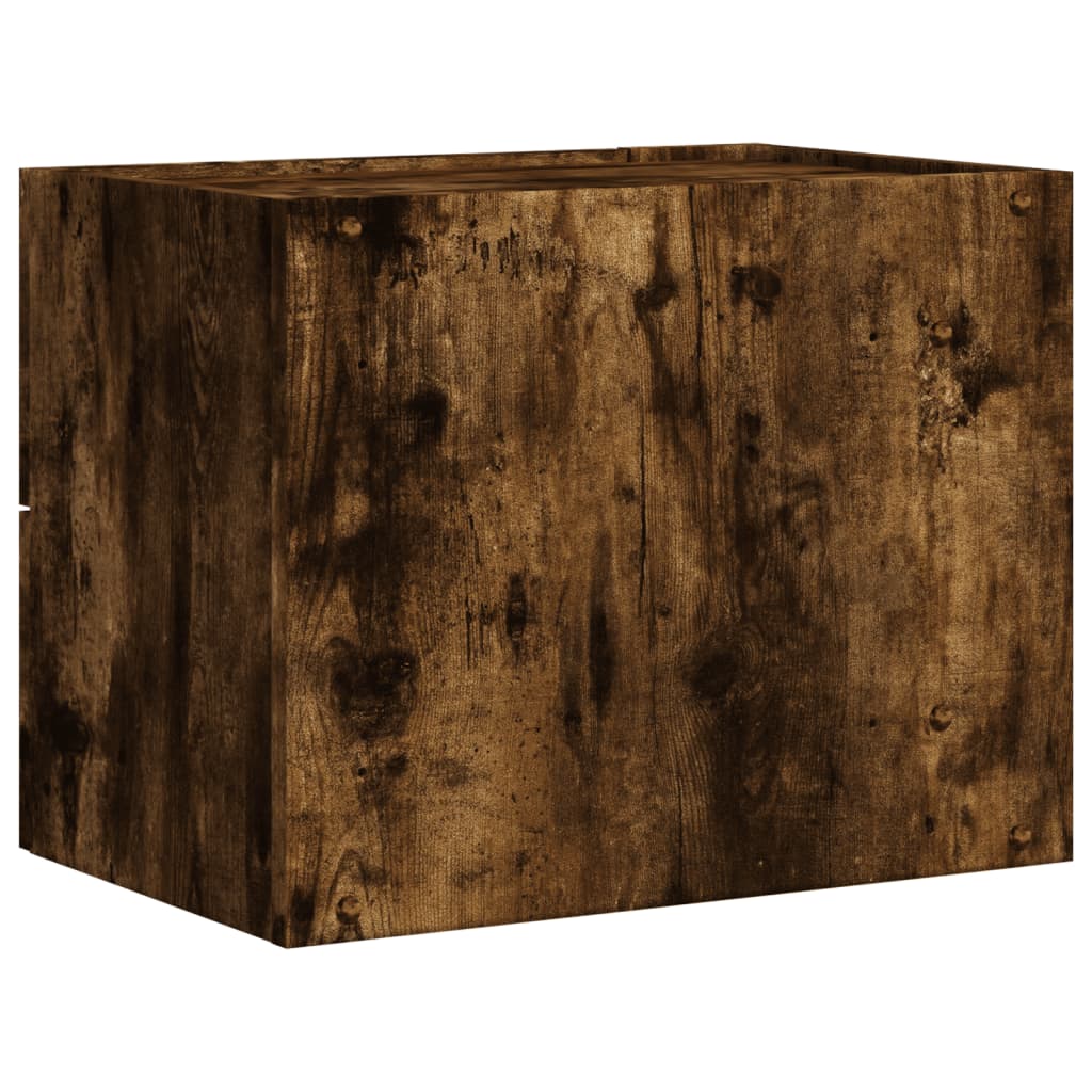 Nachtkastjes 2 st wandgemonteerd 45x30x35 cm gerookt eikenkleur