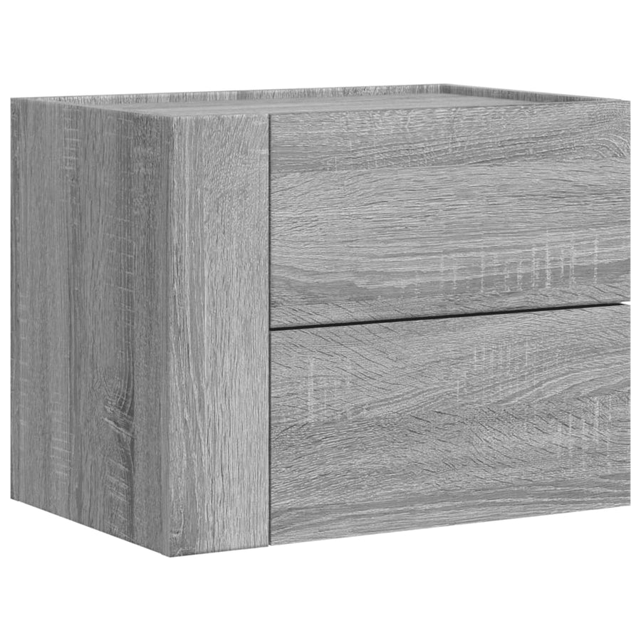 Nachtkastje wandgemonteerd 45x30x35 cm grijs sonoma eikenkleur