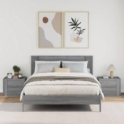 Nachtkastjes 2 st wandgemonteerd 45x30x35 cm grijs sonoma eiken