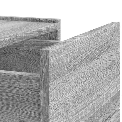 Nachtkastjes 2 st wandgemonteerd 45x30x35 cm grijs sonoma eiken