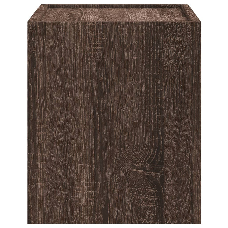 Nachtkastje wandgemonteerd 45x30x35 cm bruin eikenkleurig