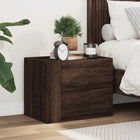 Bedside table wall-mounted 45x30x35 cm brown oak effect