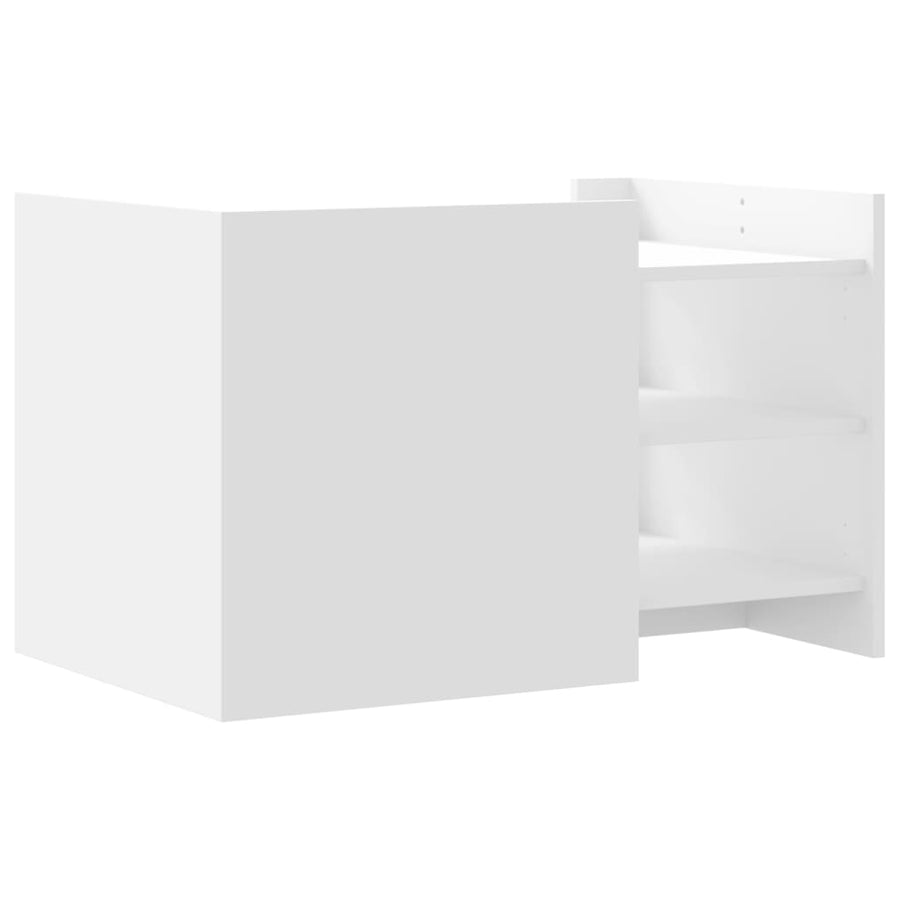 Salontafel 80x50x50 cm bewerkt hout wit