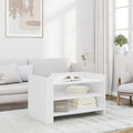 Coffee table 80x50x50 cm treated wood white