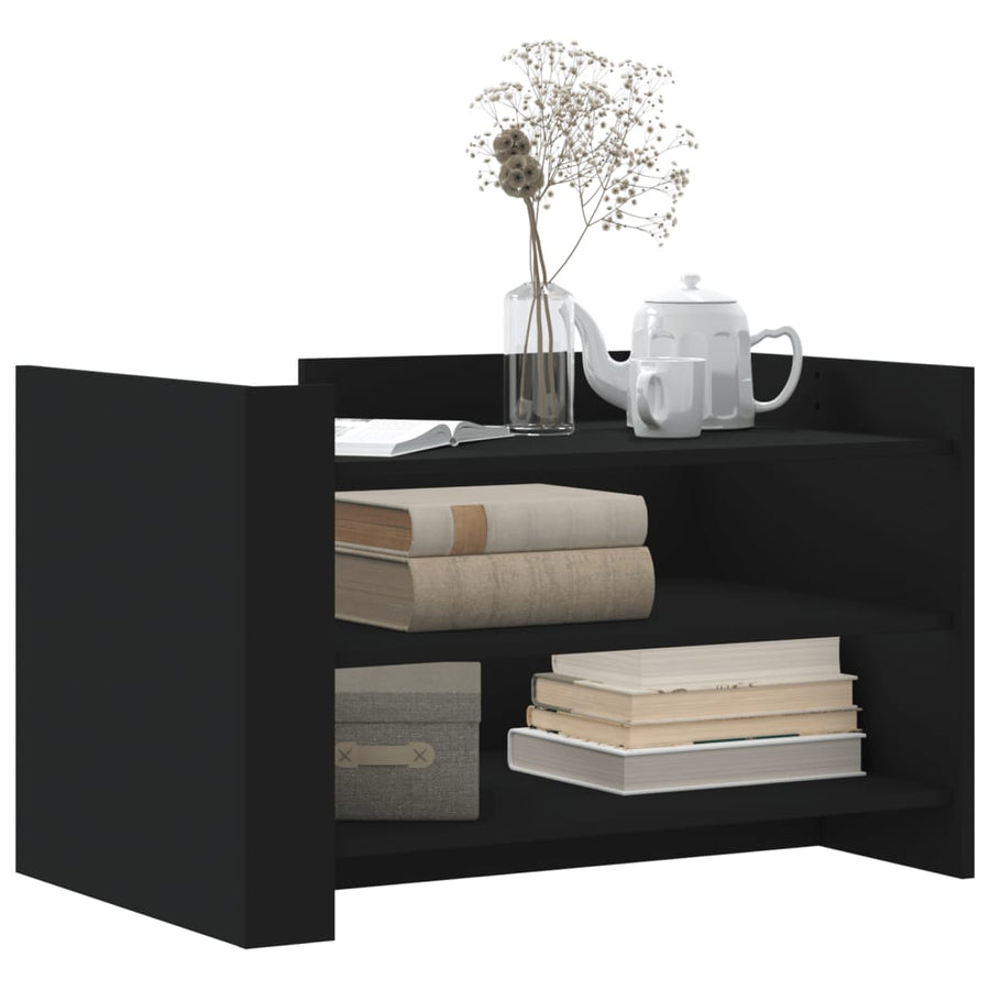 Salontafel 80x50x50 cm bewerkt hout zwart