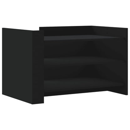 Salontafel 80x50x50 cm bewerkt hout zwart