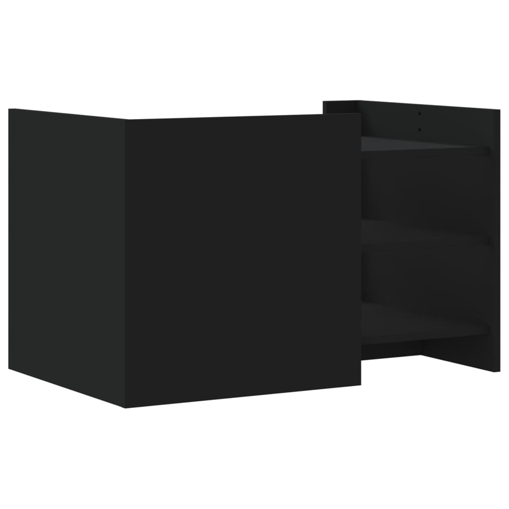 Salontafel 80x50x50 cm bewerkt hout zwart