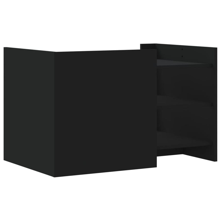 Salontafel 80x50x50 cm bewerkt hout zwart