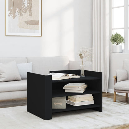 Salontafel 80x50x50 cm bewerkt hout zwart