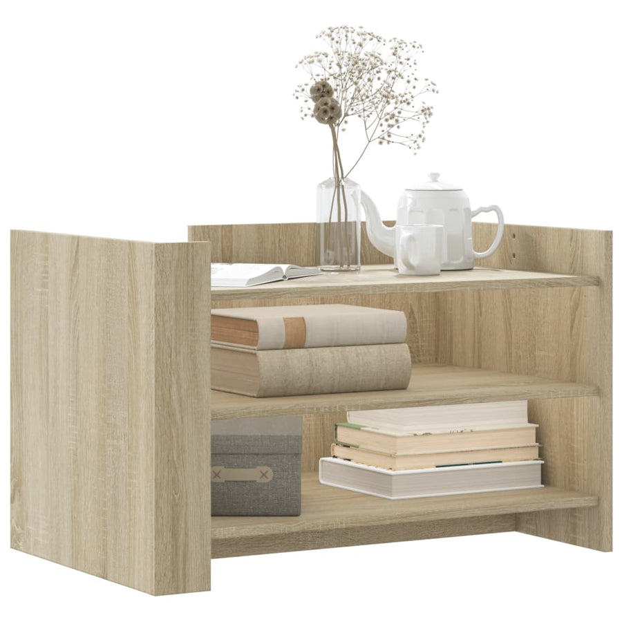 Salontafel 80x50x50 cm bewerkt hout sonoma eikenkleurig