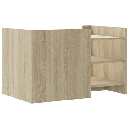 Salontafel 80x50x50 cm bewerkt hout sonoma eikenkleurig