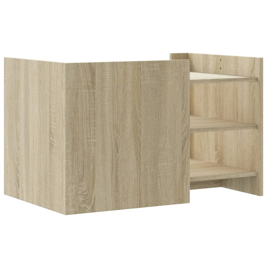 Salontafel 80x50x50 cm bewerkt hout sonoma eikenkleurig