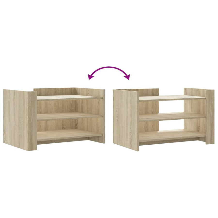 Salontafel 80x50x50 cm bewerkt hout sonoma eikenkleurig