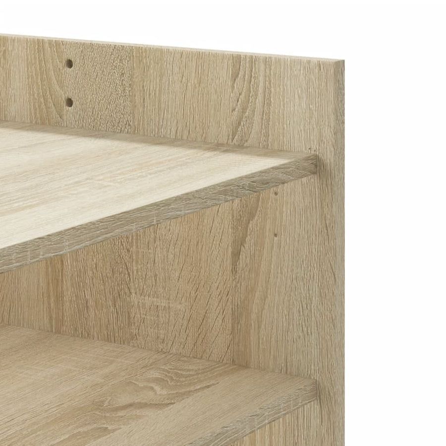 Salontafel 80x50x50 cm bewerkt hout sonoma eikenkleurig