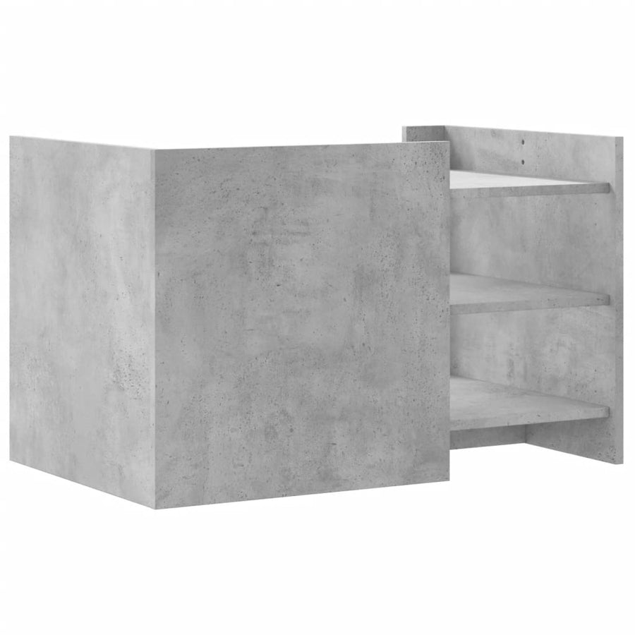 Salontafel 80x50x50 cm bewerkt hout betongrijs