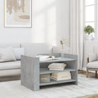 Coffee table 80x50x50 cm treated wood concrete grey
