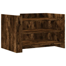 Salontafel 80x50x50 cm bewerkt hout gerookt eikenkleurig