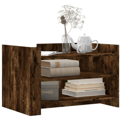 Salontafel 80x50x50 cm bewerkt hout gerookt eikenkleurig