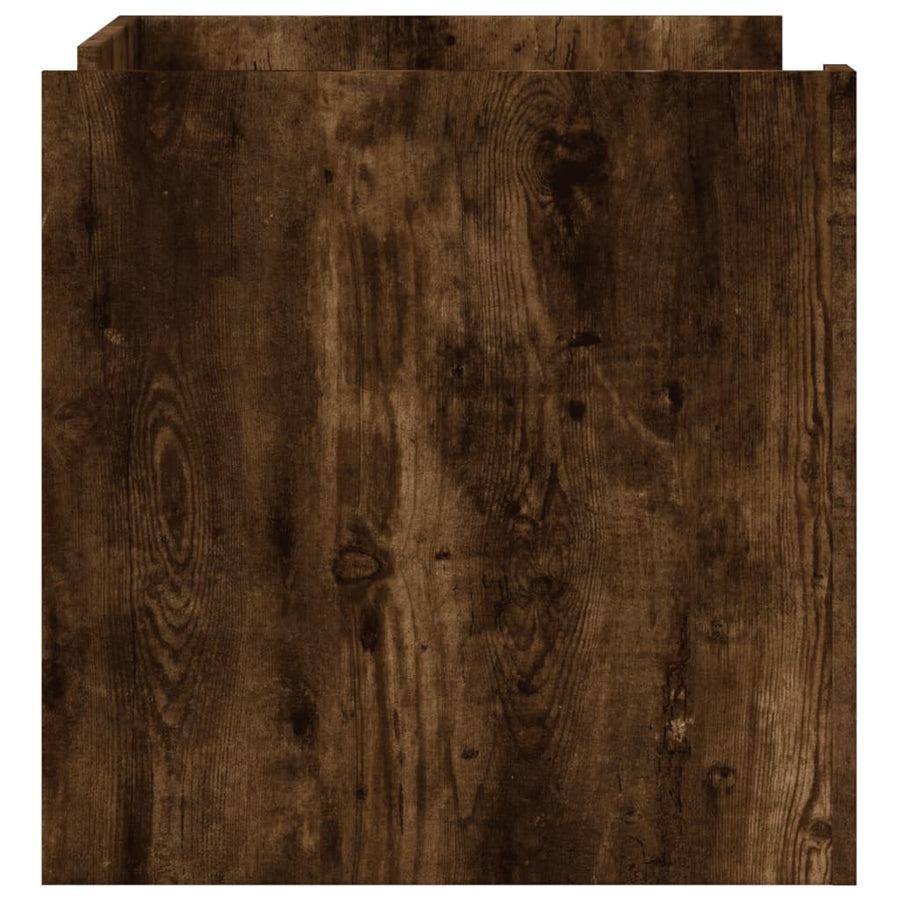 Salontafel 80x50x50 cm bewerkt hout gerookt eikenkleurig