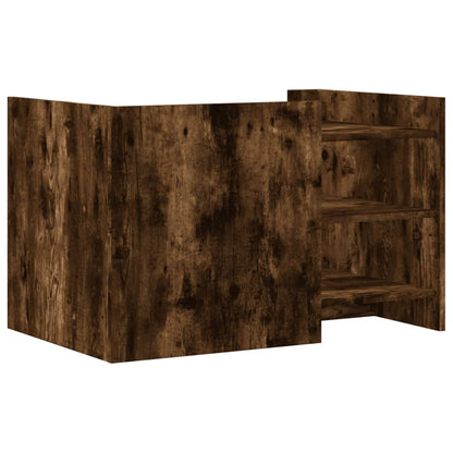 Salontafel 80x50x50 cm bewerkt hout gerookt eikenkleurig