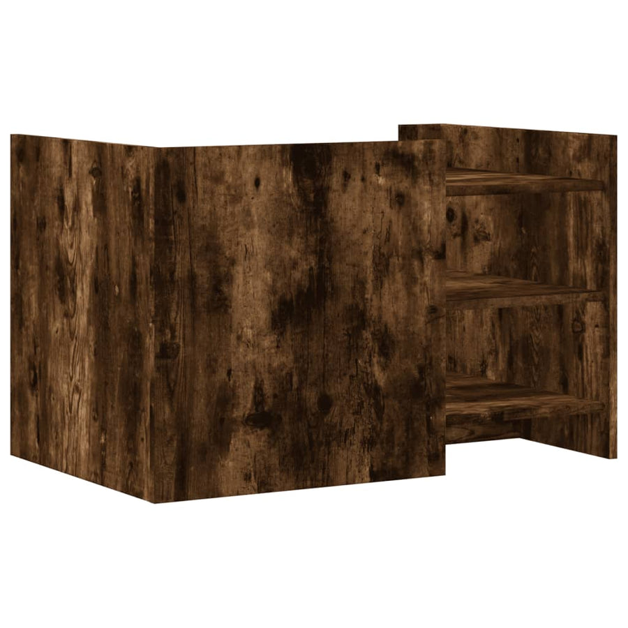 Salontafel 80x50x50 cm bewerkt hout gerookt eikenkleurig