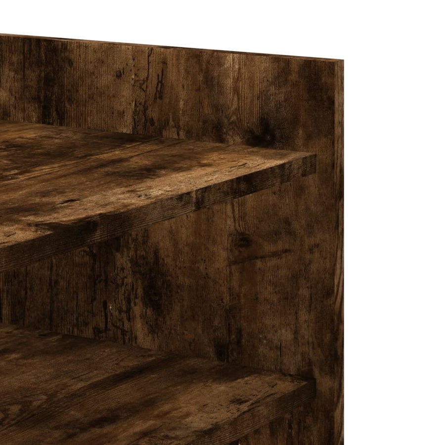 Salontafel 80x50x50 cm bewerkt hout gerookt eikenkleurig